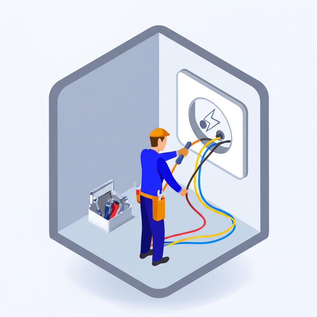 Expert electrician in Inglewood performing home electrical work.