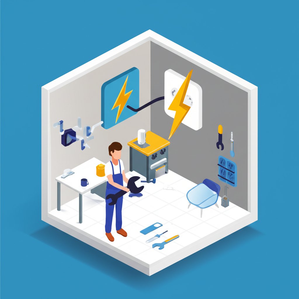 Lehi, Utah's top-rated electrician safely performing home electrical repairs.