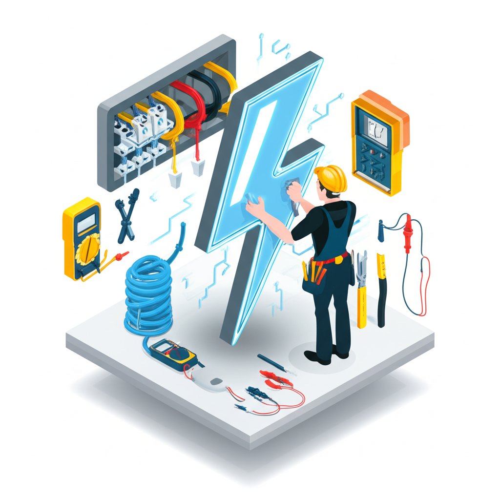 Top-rated Lewisville electrician working on a project, providing reliable service.