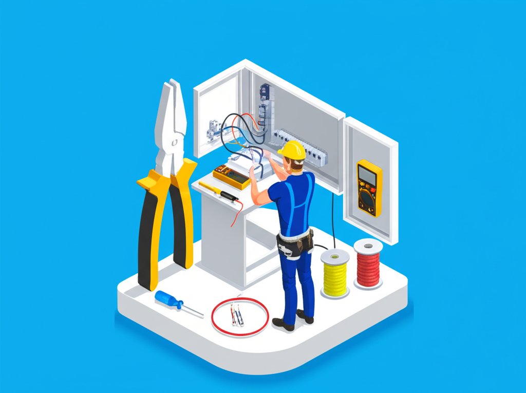 Northampton electrician safely performs quality electrical work.