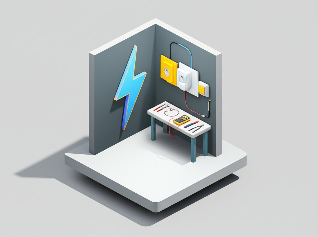 Expert electrician installing home electrical systems for a Romulus project.