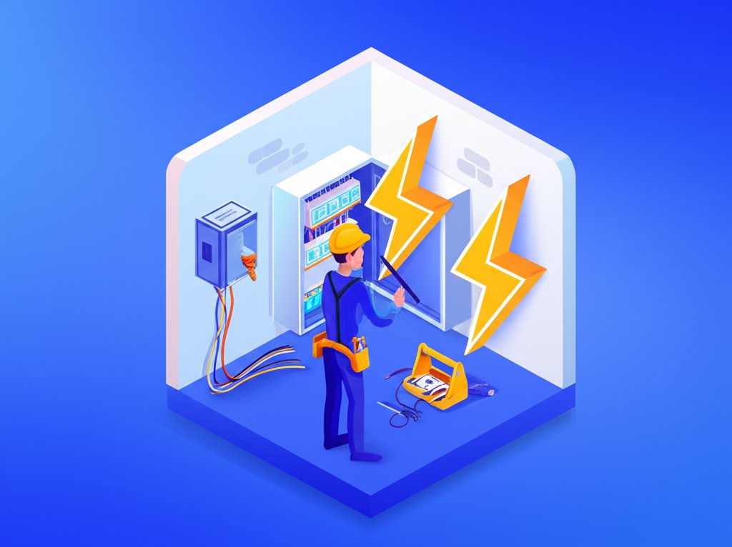 West Torrington electrician expertly fixing electrical wiring in a home.